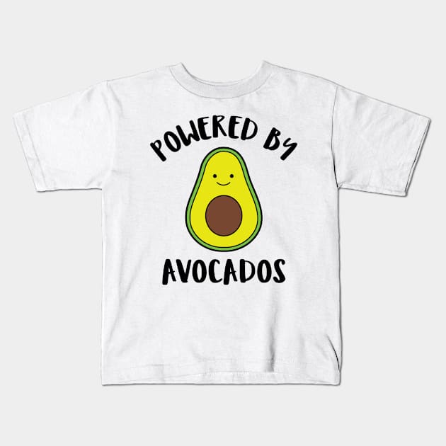 Powered by avocados Kids T-Shirt by Screamingcat
